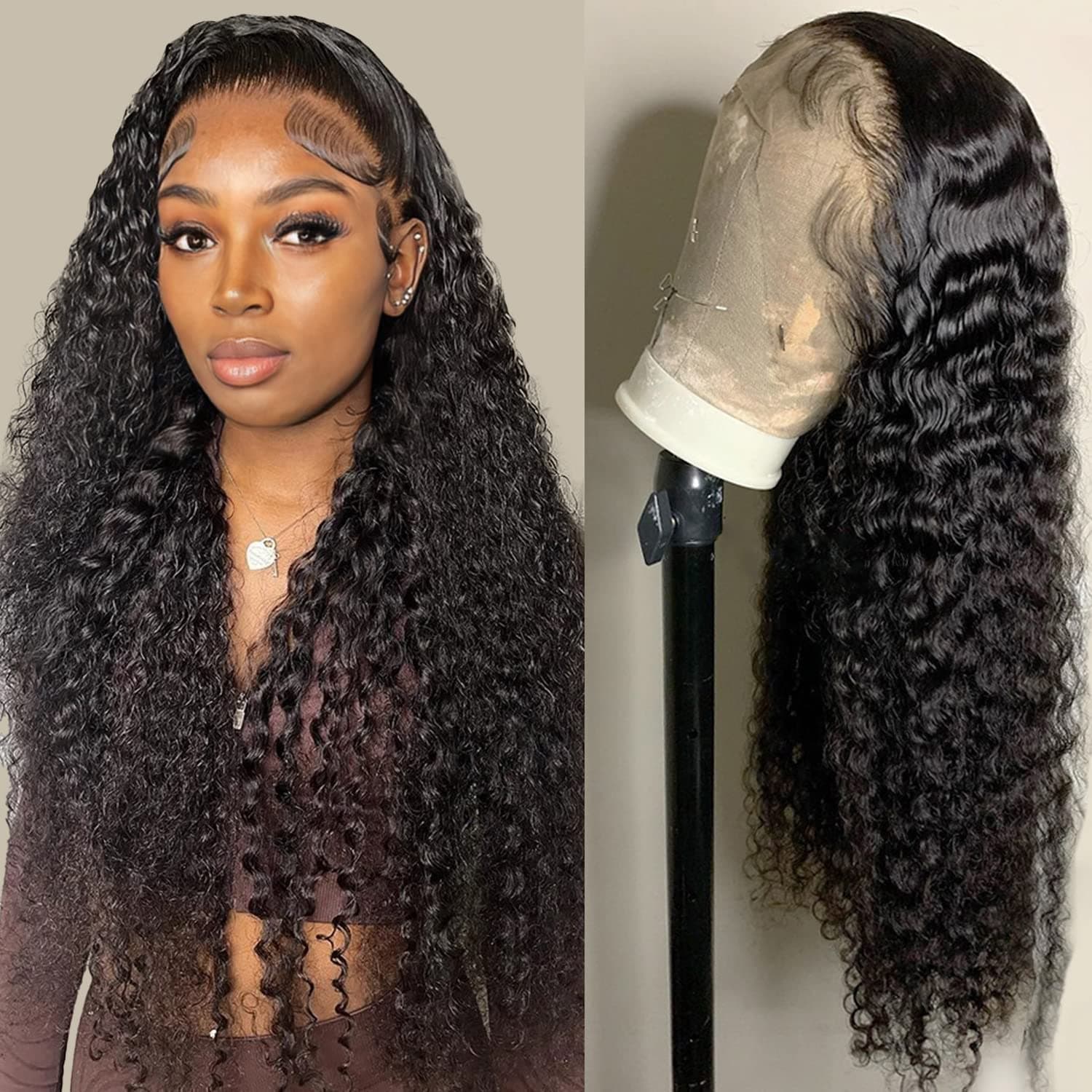 Perruque HD Lace Deep Wave 24"
