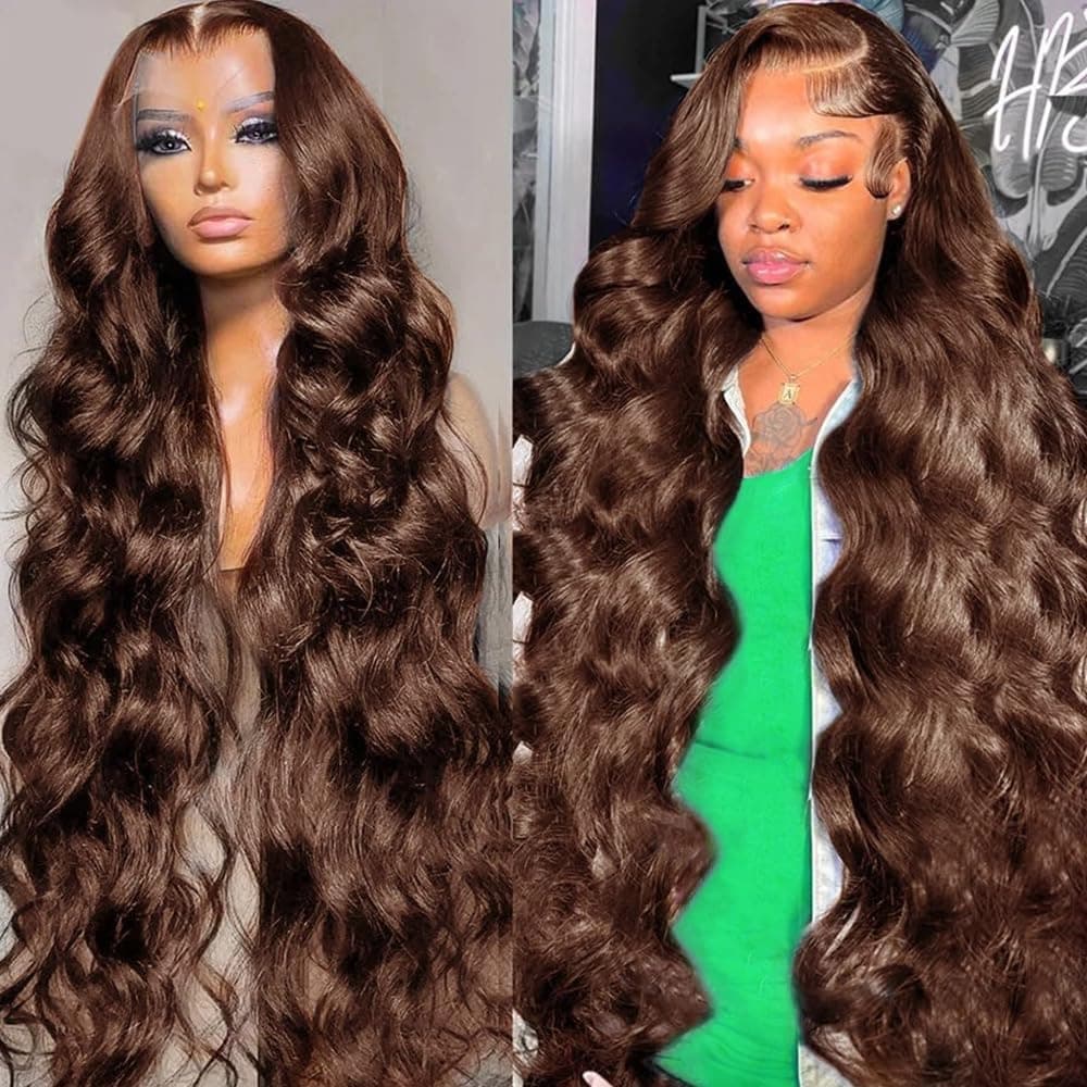 Perruque Lace Front Chocolat Brown Body Wave